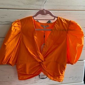 Orange crop top
